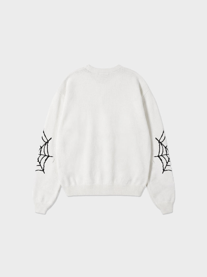 Bones Spider Knit - White