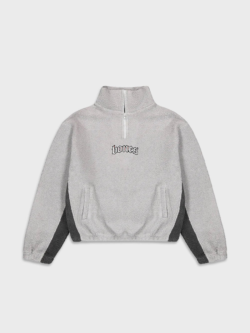 Webbed Collar Sherpa - Washed Grey