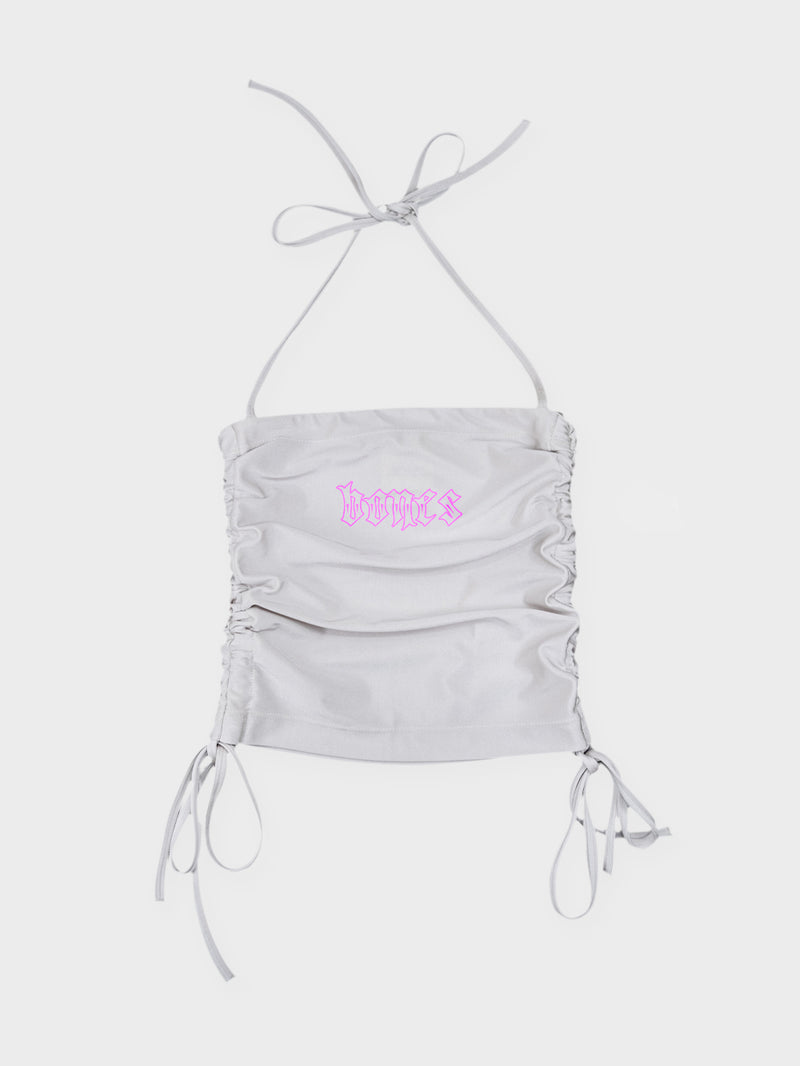 Silver Shimmer Steeze Drawstring Top