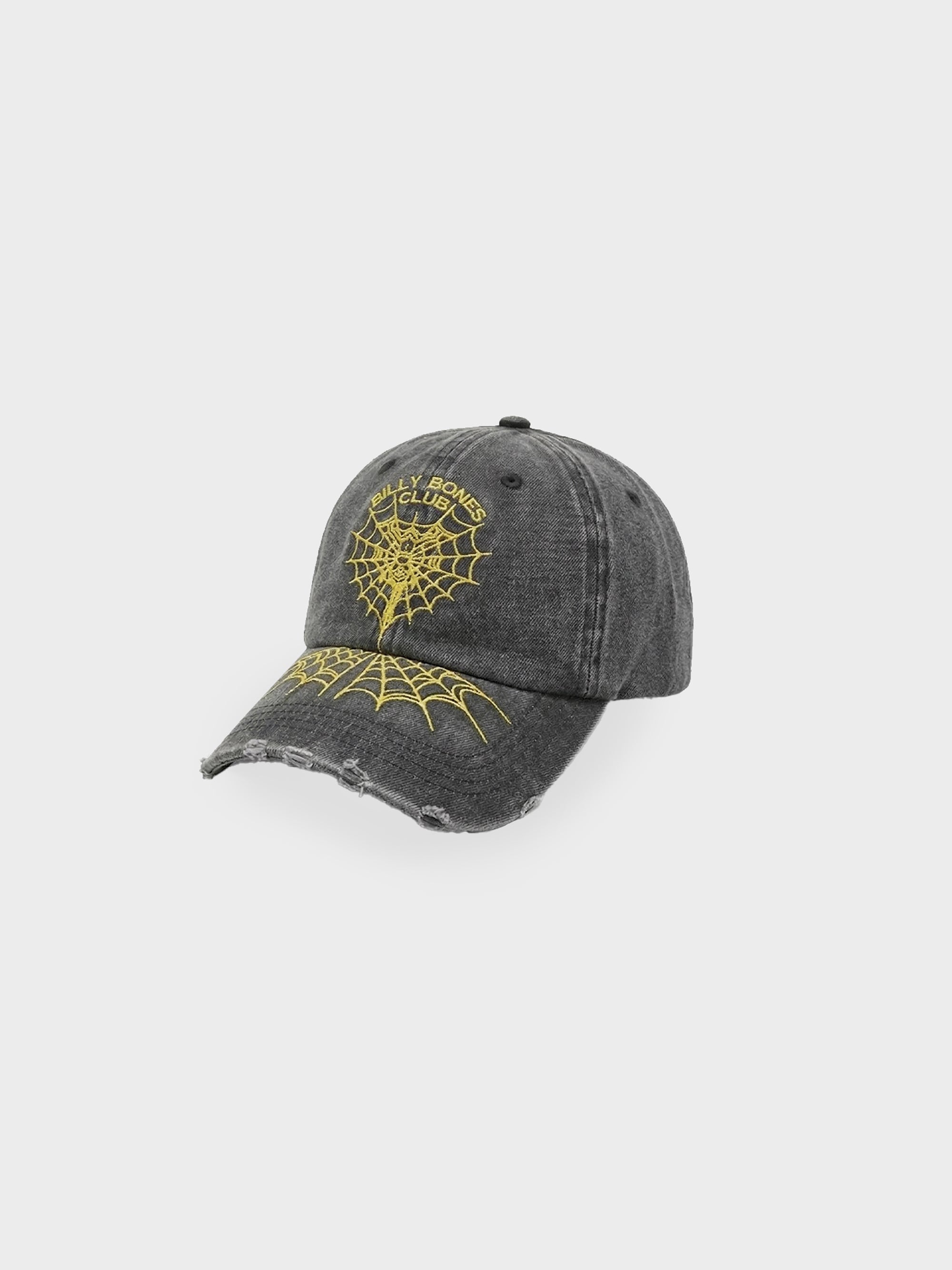 Caught In My Web Dad Cap - Washed Black