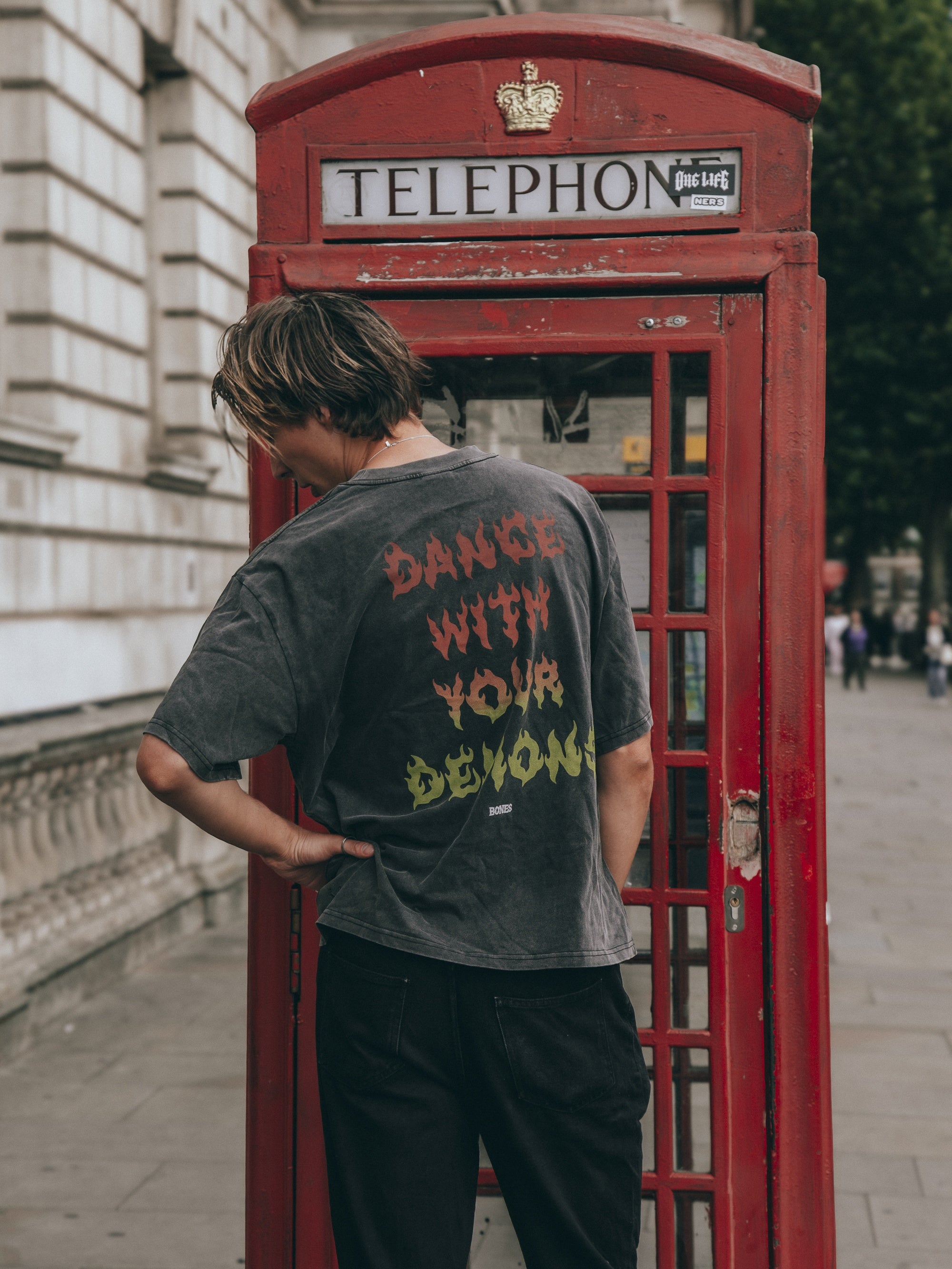 Dance With Your Demons Tee - Washed Black