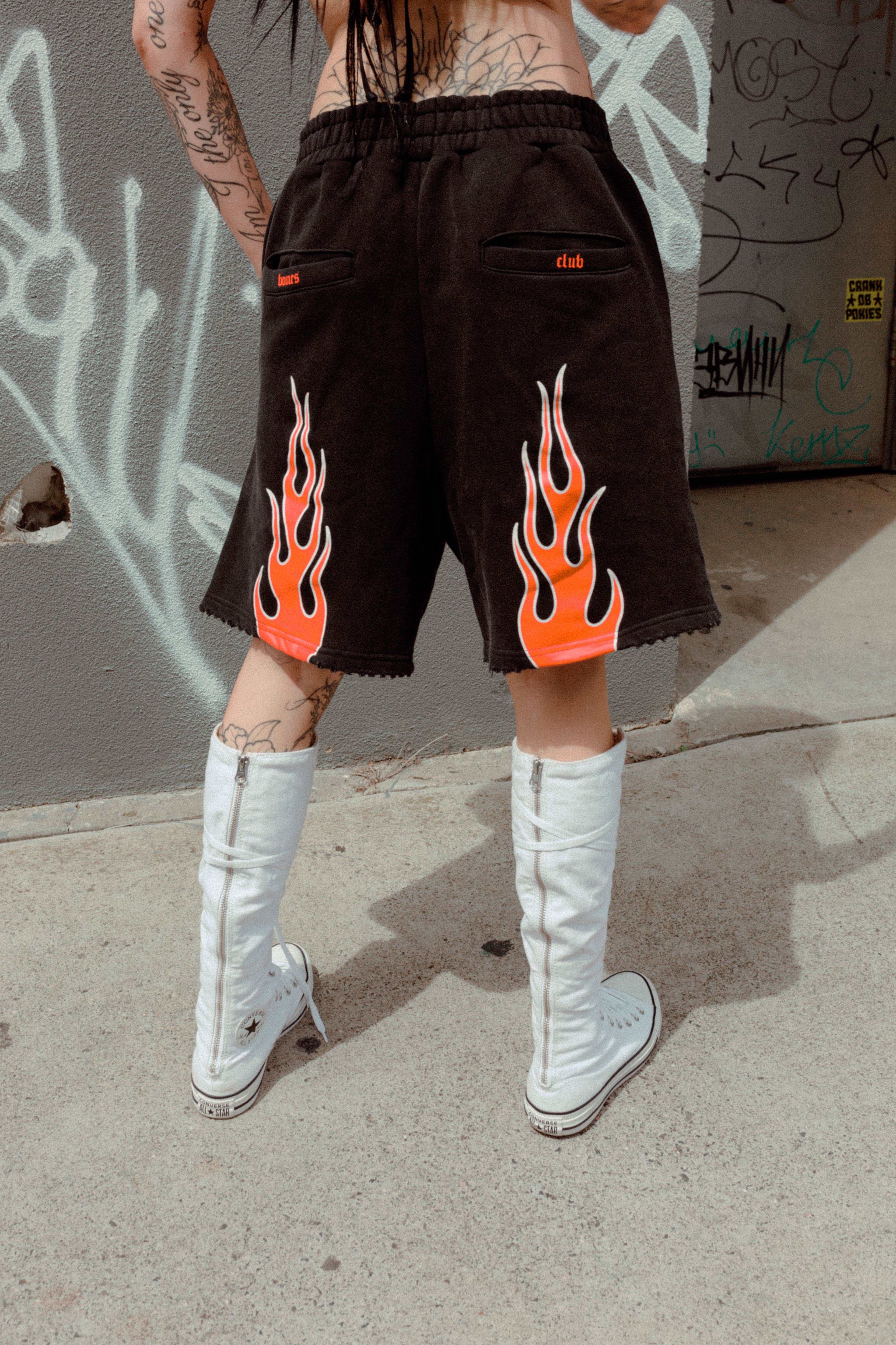 Stand Atlantic x Bones Jersey Shorts - Vintage Black