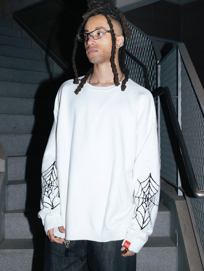 Bones Spider Knit - White