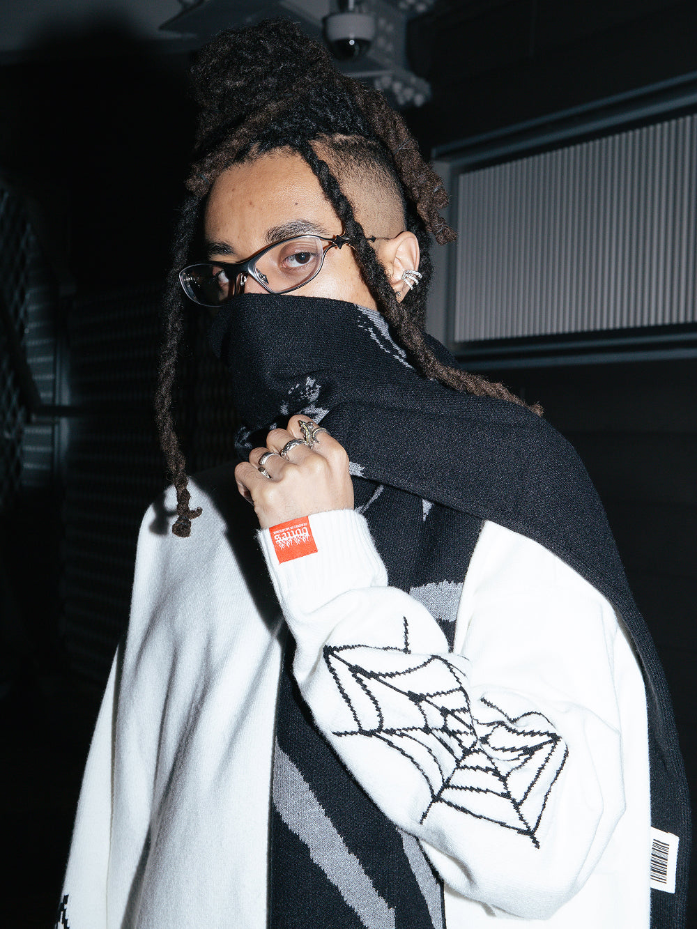 Bones Spider Knit - White